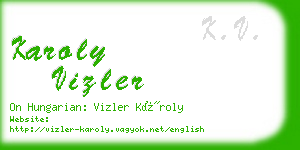 karoly vizler business card